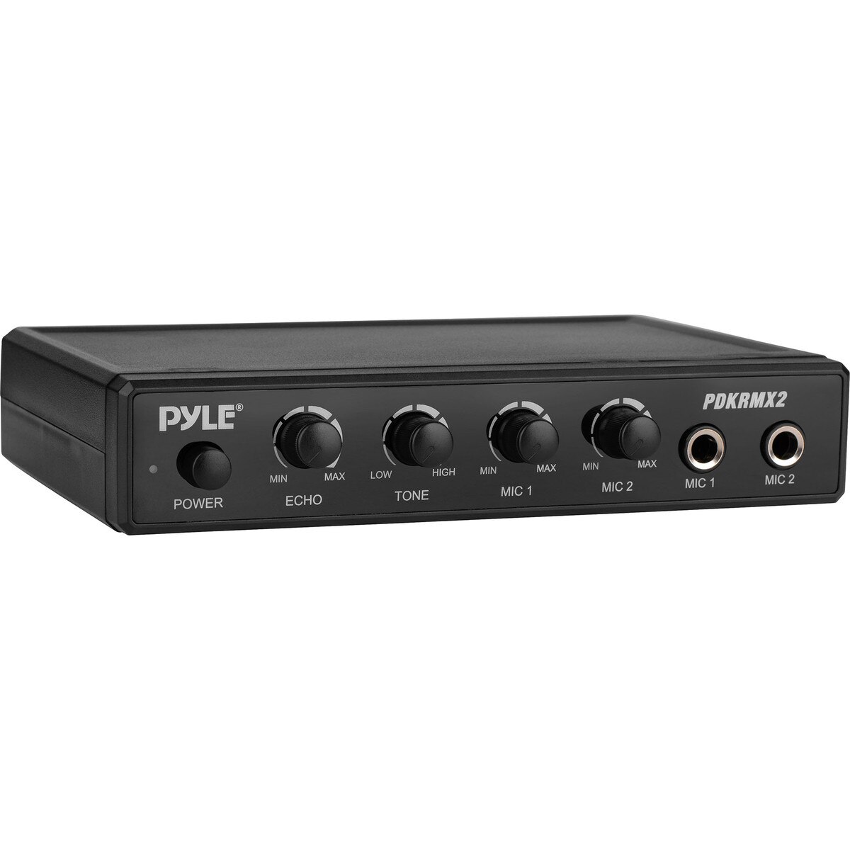 Pyle PDKRMX2 Portable Dual Karaoke Microphone Mixer